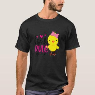 Kids Chicks Rule Cute Chicken Baby Chicken Happy E T-Shirt