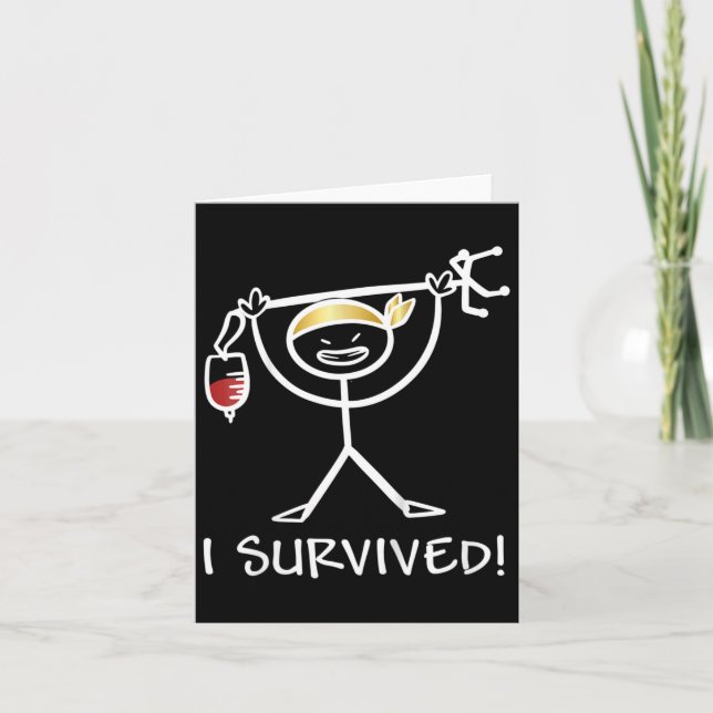 Kids Childhood Cancer Awareness I Survived Gold Ri Card (Front)