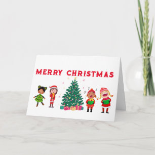 KIDS CHILDLIKE WONDER MERRY CHRISTMAS CARD