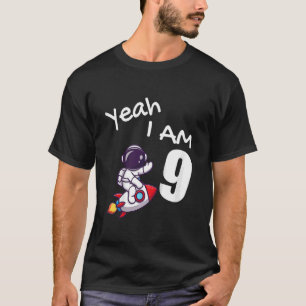 Kids Children's Astronaut 9th Birthday Boys 9 Yea T-Shirt