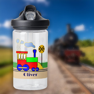 Kids Choo Choo Train Cute Cartoon Engine  Water Bottle