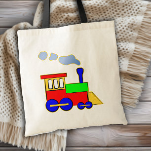 Kids Choo Choo Train Engine Cute Cartoon Tote Bag