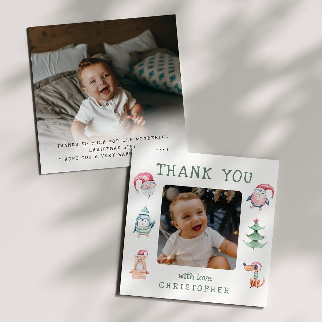Kids Christmas 2 Photo Thank You (Creator Uploaded)