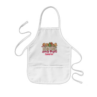 Kids Christmas Apron Baking Spirits Personalised