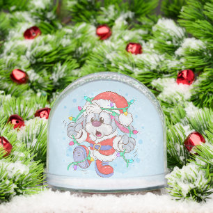 Kids Christmas Bunny Snow Globe