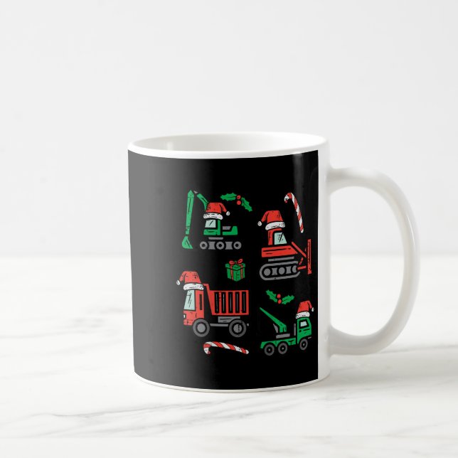 Kids Christmas Construction Vehicles Truck Xmas Bo Coffee Mug (Right)