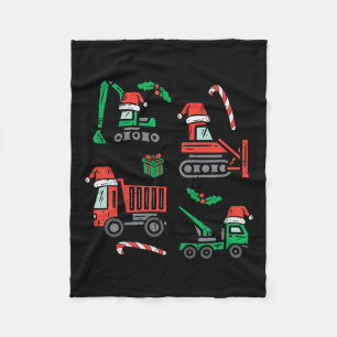 Kids Christmas Construction Vehicles Truck Xmas Bo Fleece Blanket