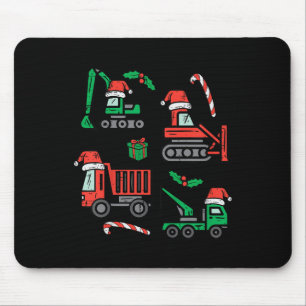 Kids Christmas Construction Vehicles Truck Xmas Bo Mouse Mat