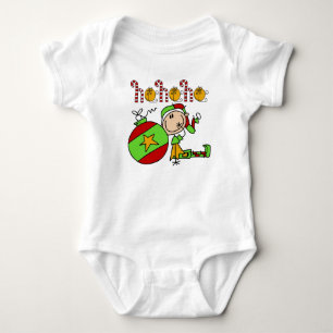 Kids Christmas Cute Elf Jingle Bells Baby Bodysuit