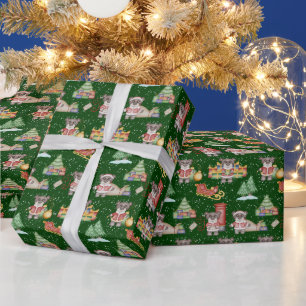 Kids Christmas Cute Festive Animals Bear Wrapping Paper