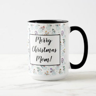 Kids Christmas Cute Snowman in Hats Mug