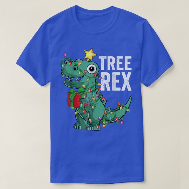 Kids Christmas Dinosaur Tree Rex Pajamas Toddler B T-Shirt (Design Front)