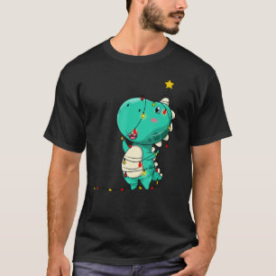 Kids Christmas Dinosaur Tree Rex Pyjamas Toddler B T-Shirt
