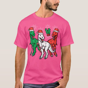 Kids Christmas Dinosaurs Santa Funny Xmas Trex Boy T-Shirt
