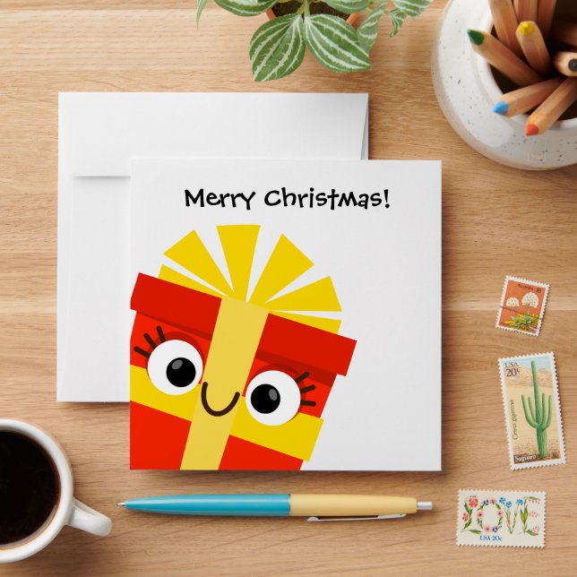 Kids Christmas Envelope with Cartoon Gift (Desk)