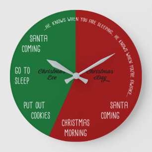Kids Christmas Eve to Christmas Day Bedtime Clock