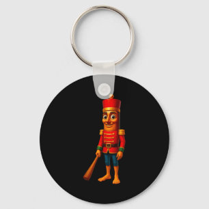 Kids Christmas Pajama Tung Sahur Nutcracker Brainr Key Ring