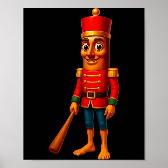 Kids Christmas Pajama Tung Sahur Nutcracker Brainr Poster (Front)