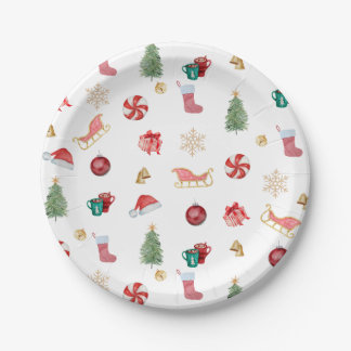 Kids Christmas Party  Paper Plate
