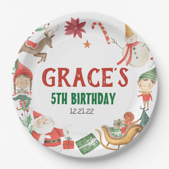 Kids Christmas Party plates (Front)