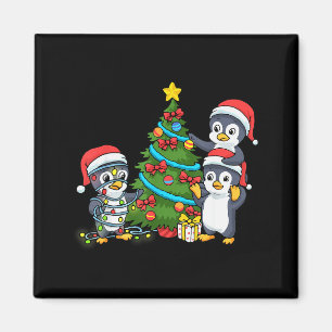 Kids Christmas Penguin Christmas Tree Lights Baubl Magnet