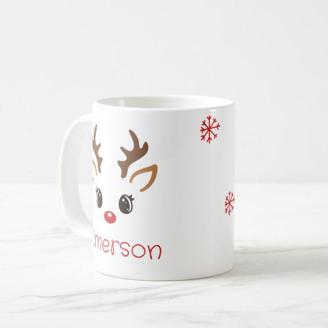 Kid's Christmas Personalised Mug (Front Left)