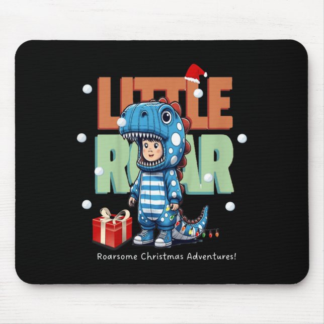 Kids Christmas Roar Dinosaur Kids Boys Xmas Gift  Mouse Mat (Front)
