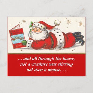 Kids Christmas Santa Postcard