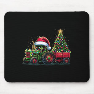 Kids Christmas Tractor Santa Xmas Farm Truck  Mouse Mat