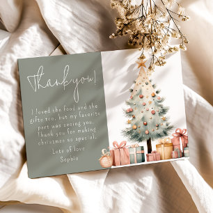 Kids Christmas Tree Thank You Card