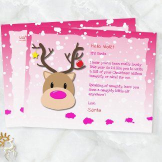 Kids Christmas Wish List to Santa Holiday Postcard