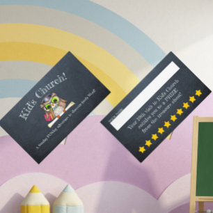 Kid's Church Sunday School Incentive Punch Business Card