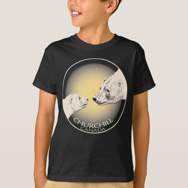 Kid's Churchill Polar Bear Shirt Organic T-Shirt (Front)