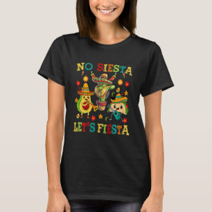 Kids Cinco De Mayo No Siesta Lets Fiesta Funny Avo T-Shirt