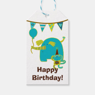 Kids Circus Birthday Gift Tags