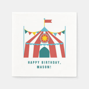 Kid's Circus Theme Birthday Party Napkins
