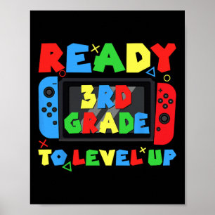 Kids Ck To School 3rd Grade Ready To Level Up Game Poster