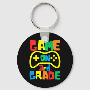 Kids Ck To School Video Game On Gamer Third Grade Key Ring