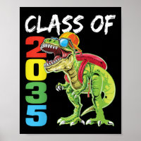 Kids Cl Of 2035 T Rex Dinosaur First Day Of Kinder