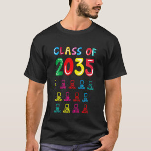 Kids Class Of 2035 Grow With Me Graduation First D T-Shirt