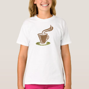 Kid's Classic Tee Shirt with Coffee Cup Design
