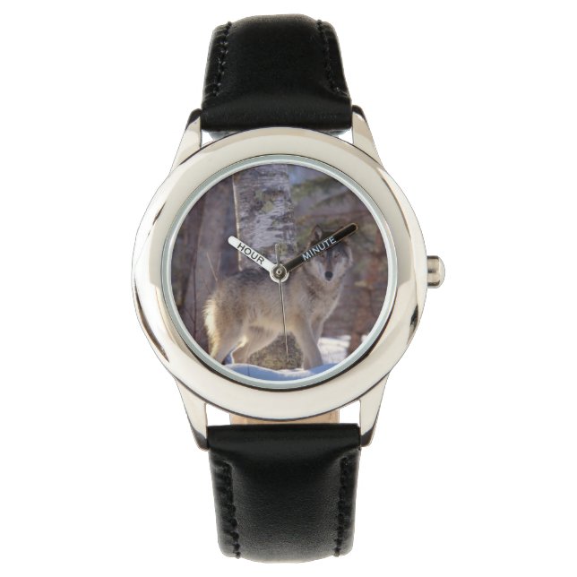 Kids Classic Watch/Wildlife Wolf Watch (Front)