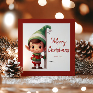 Kids Classroom Elf Christmas Holiday Card