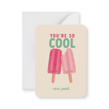 Kids Classroom Valentine - You're so Cool Card