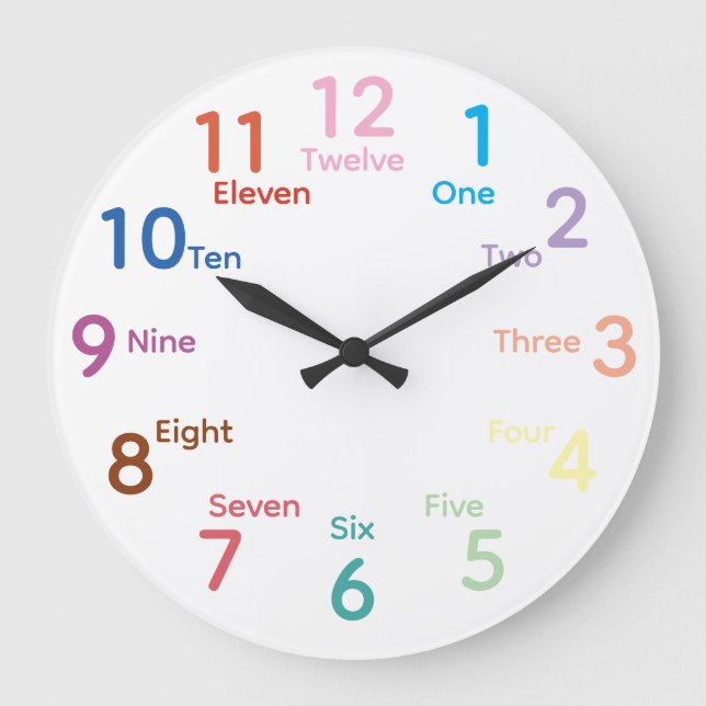 Kids Classroom Wall Clock (Front)