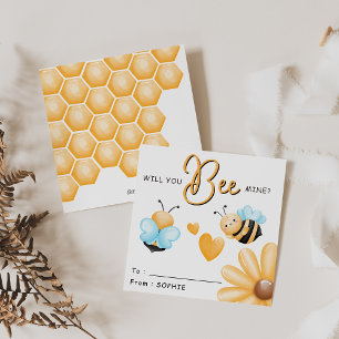 Kids Classroom Will You Bee Mine? Valentines Day Holiday Card