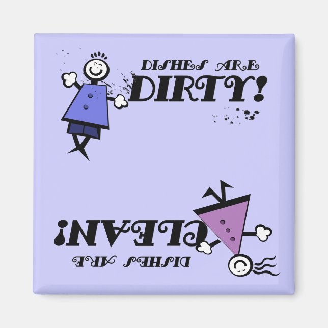 Kids Clean/Dirty Dishwasher Magnet (Front)