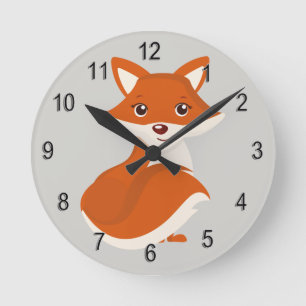 Kid's Clock Cute Woodland Fox
