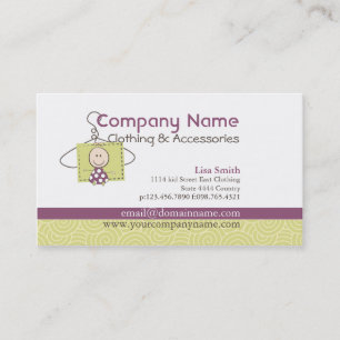 Kids clothing business cards