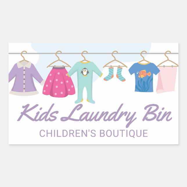 Kids Clothing Store Boutique Sticker (Front)